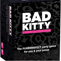 gra karciana Bad Kitty z czarnym pudełkiem i humorystycznym motywem kotów