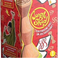 gra Jungle Speed z drewnianym totemem i kolorowymi kartami