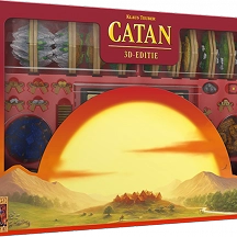 gra planszowa Catan edycja 3D z krajobrazem i zachodem słońca